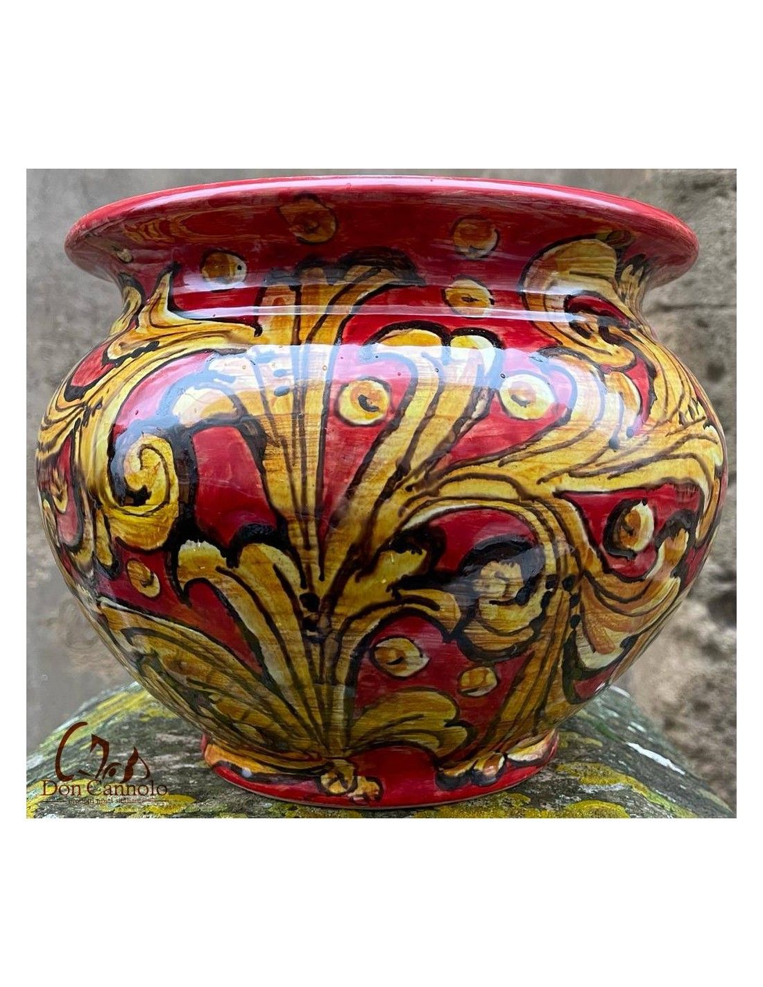 Poggiamestolo Rosso H. 29 cm in Ceramica